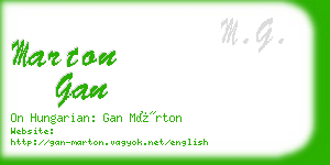 marton gan business card